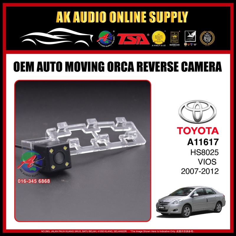 Toyota Vios 2007 - 2012 ( HS-8025 ) Car AHD / CCD Rear View OEM Reverse ...