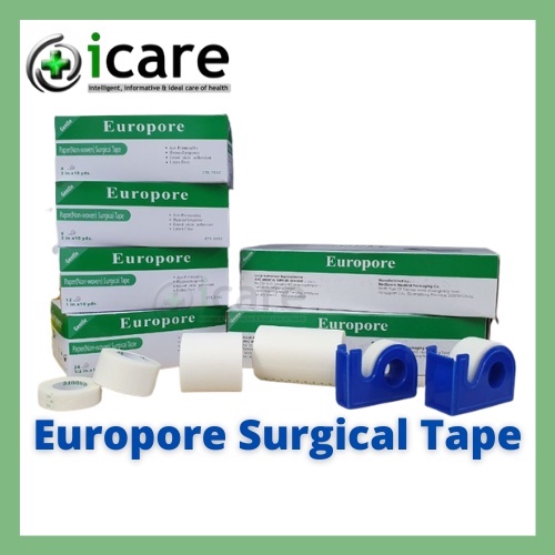 EUROPORE SURGICAL TAPE (1/2 INCH , 1 INCH , 2 INCH , 3 INCH) | Shopee ...