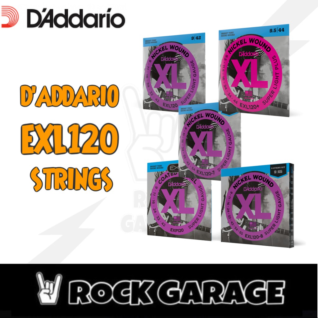 D'Addario EXL120 Nickel Wound Electric Guitar Strings, Super Light, 9 ...