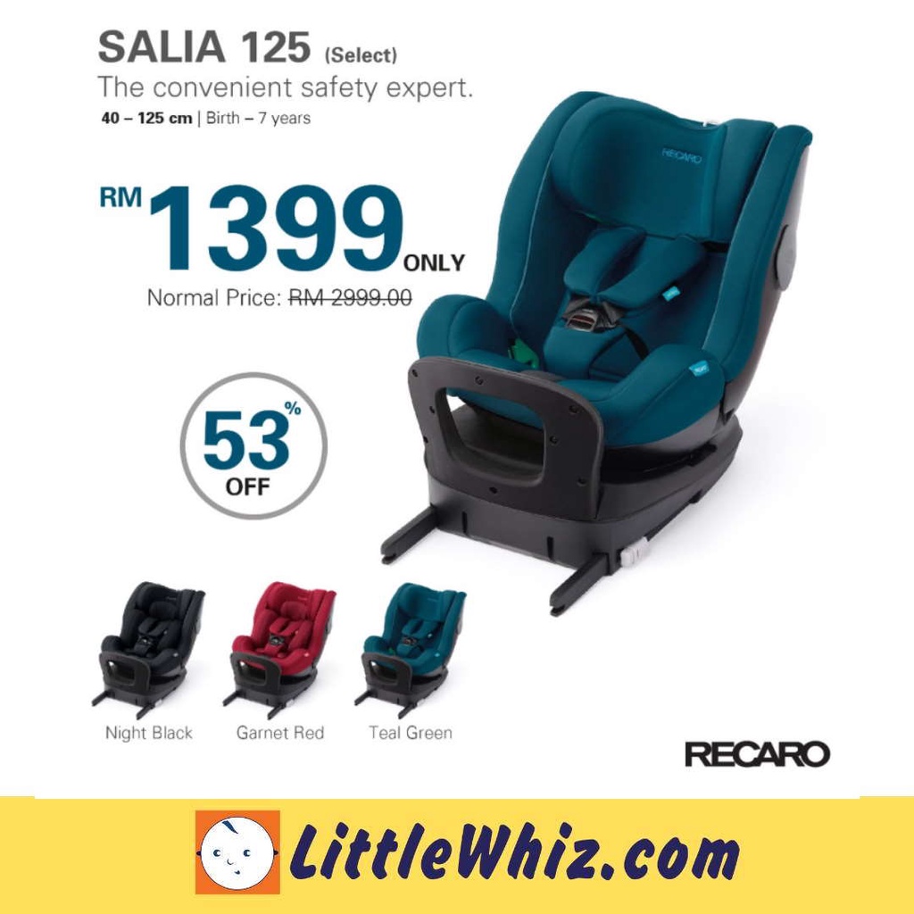 Recaro Salia 125 Convertible Car Seat 360 Degree Rotation Isofix or