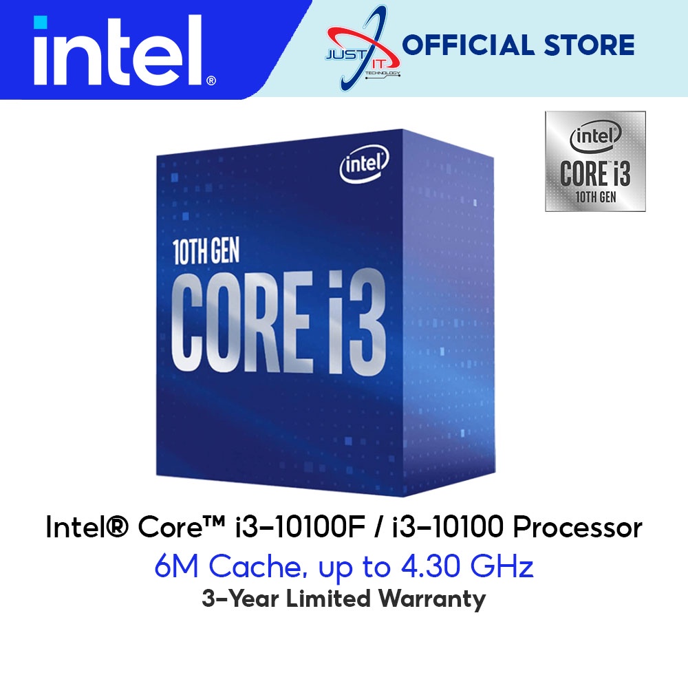 Processador Intel Core i3-10100 LGA 1200 4.30GHz 6MB Cache