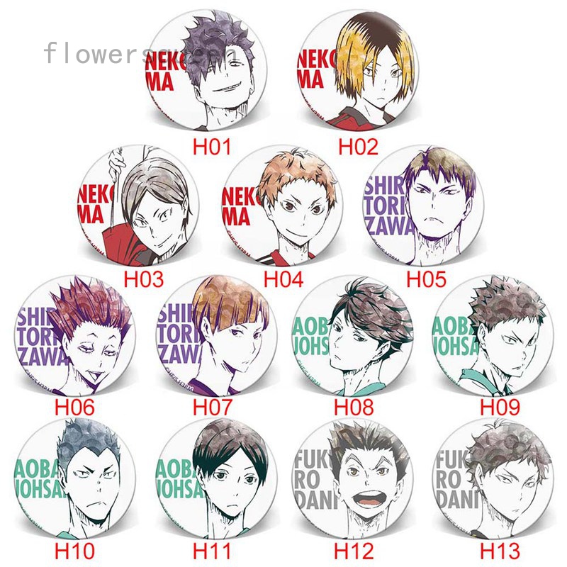 flowersqueen Anime Haikyuu!! Button Badges Pins Hot Sale Haikyuu!! Pins
