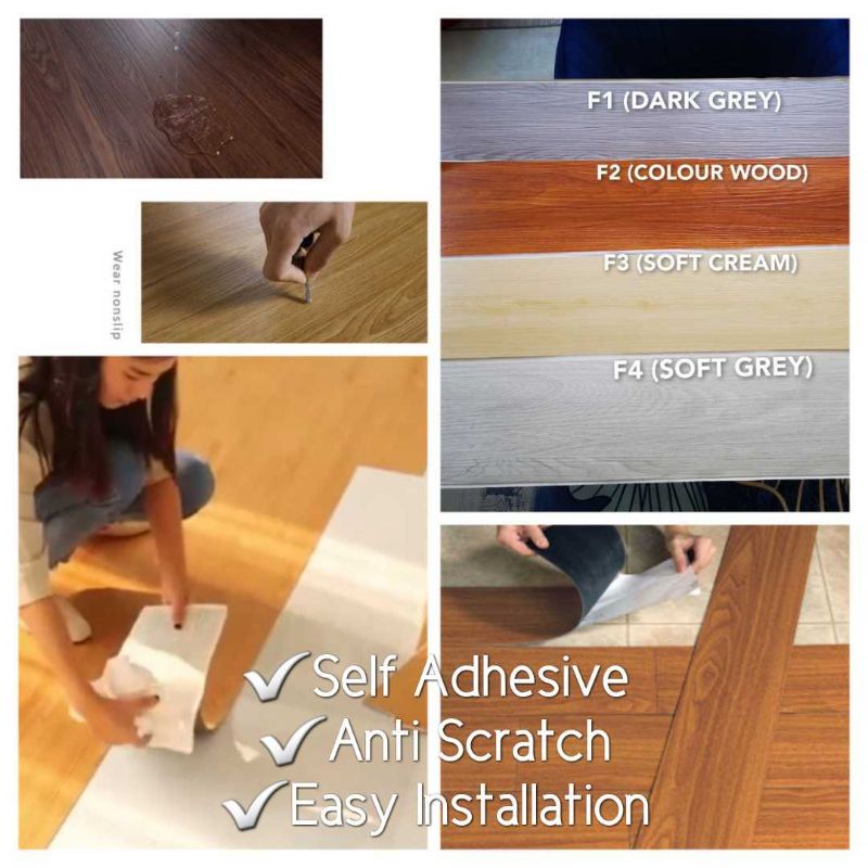 Vinyl Flooring Sticker (90cm × 15cm) | Shopee Malaysia