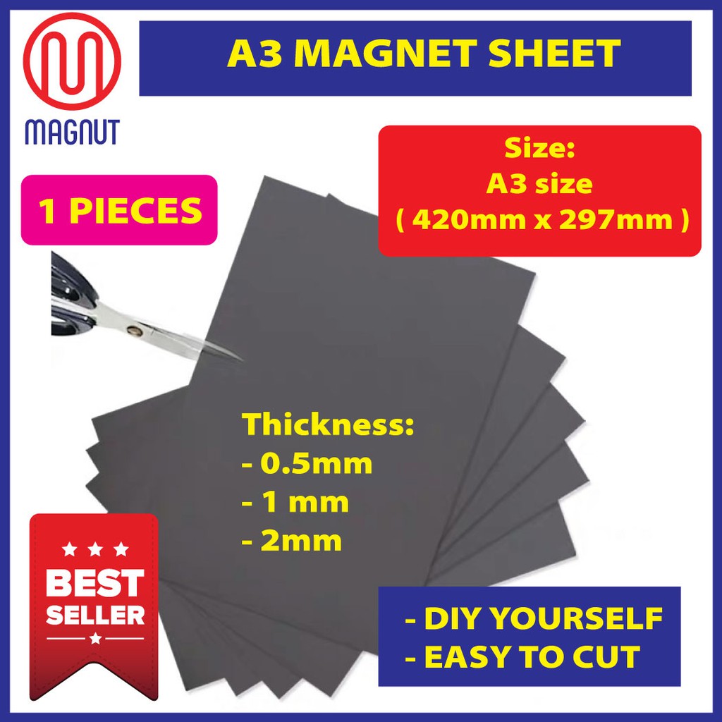 Flexible magnet cut to size