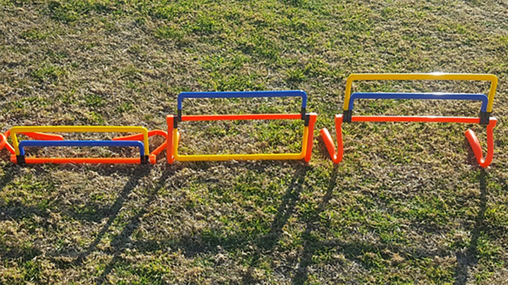 4 Heights Mini Hurdle • Foldable Step Hurdles Adjustable Speed Agility ...