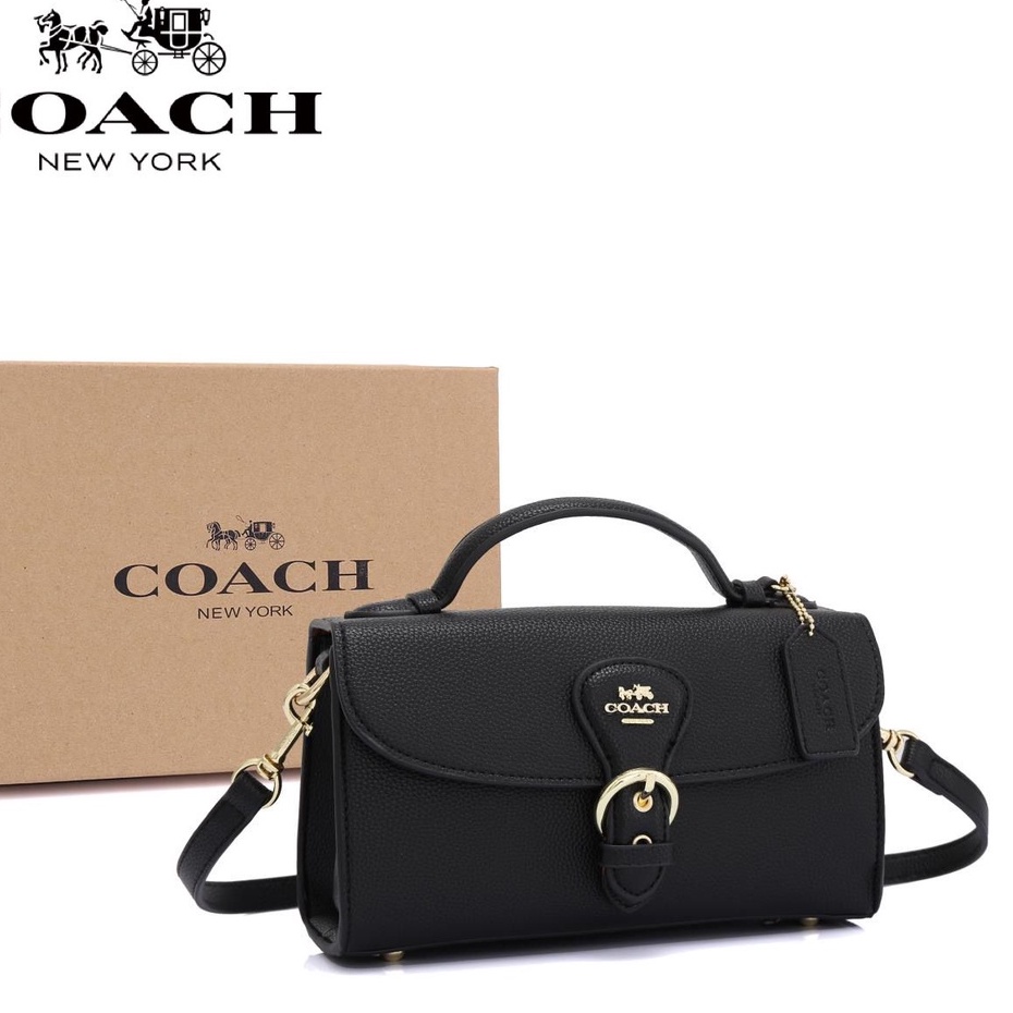 With BOX 😍 C0ACll Kleo Top Handle Bag Crossbody Beg Sling Bag for