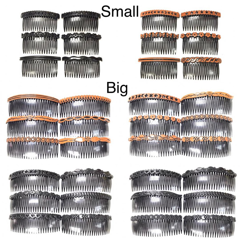 6 Pcs Teeth Plastic Hair Clip Comb Tooth Foldable Hair Pin ...