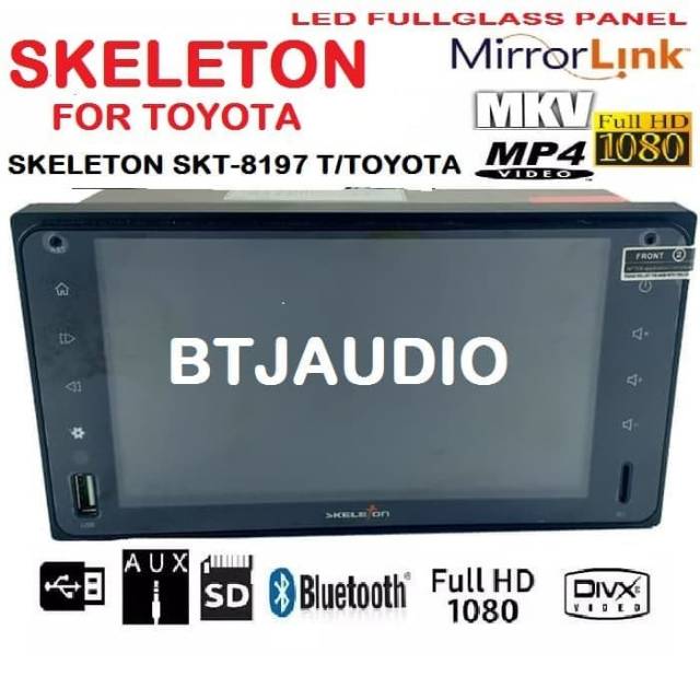Double DIN DECKLESS SKELETON FOR TOYOTA, MIRRORLINK, FULL HD USB MP4