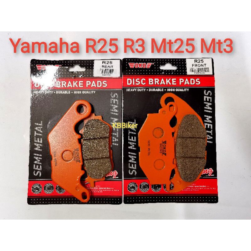 Oko Brake Pad Yamaha R25 R3 MT25 Mt3 Front /Rear | Shopee Malaysia