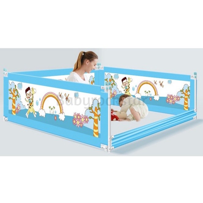 SAFETY BED GATE! Adjustable Height Bed Safe Gate Children Bed Rail Cot Gate Baby Penghadang