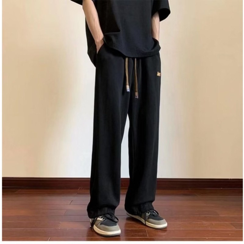 MIKAZE - SOYA Women Long Pants Straight 9-Point Suit Pants Korean Style High  Waist Loose Pants Slimming Casual Wide-Leg