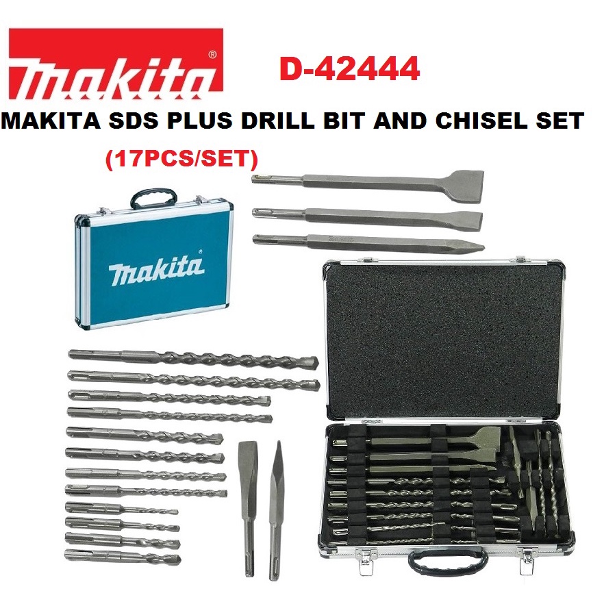 MAKITA SDS PLUS DRILL BIT & CHISEL SET (13PCS D42400)/(14PCS D42422