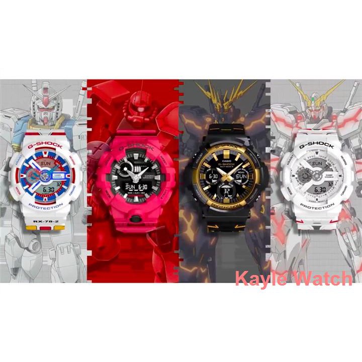 shock watch 3 Years Warranty Casio G Shock x Gundam GA110 Men s Watch Waterproof Sports Jam Tangan Lelaki Shopee Malaysia