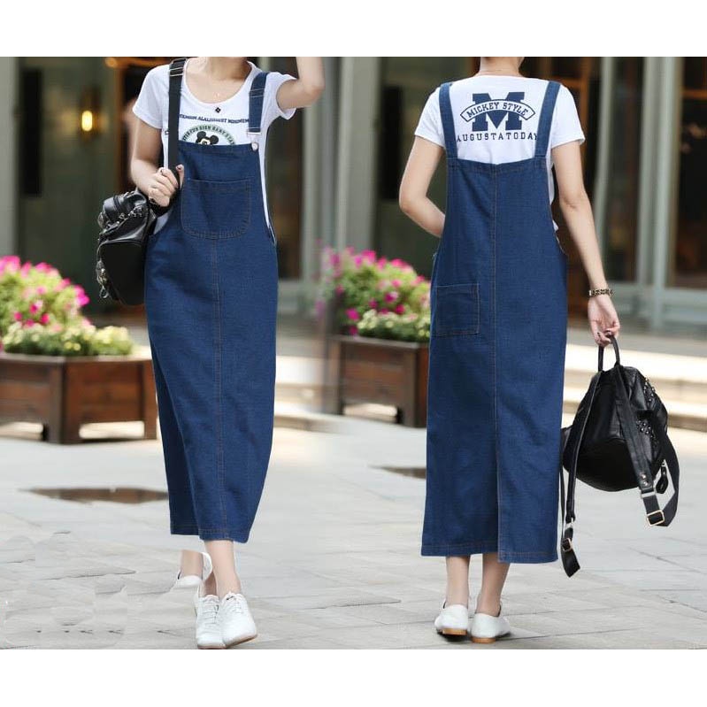 Denim store jumper skirt