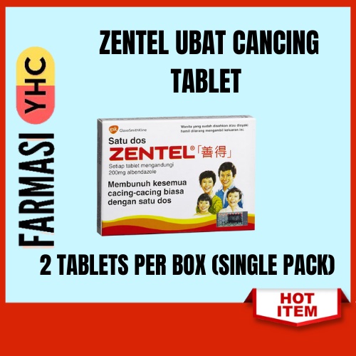 Zentel Ubat Cacing Satu Dos Shopee Malaysia 4382