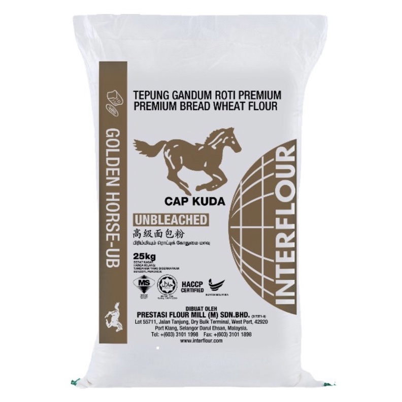 🎂WANT2BAKE🎂TEPUNG ROTI HIGH PROTEIN GOLDEN HORSE (UNBLEACHED) [ 1KG ...