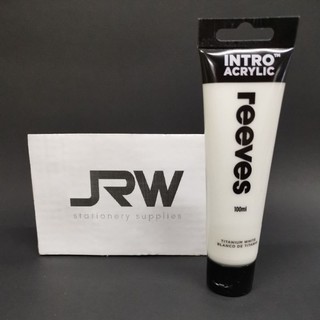 Part 2/2) Reeves Intro Acrylic Paint 100ml (Titanium White / Mars Black)