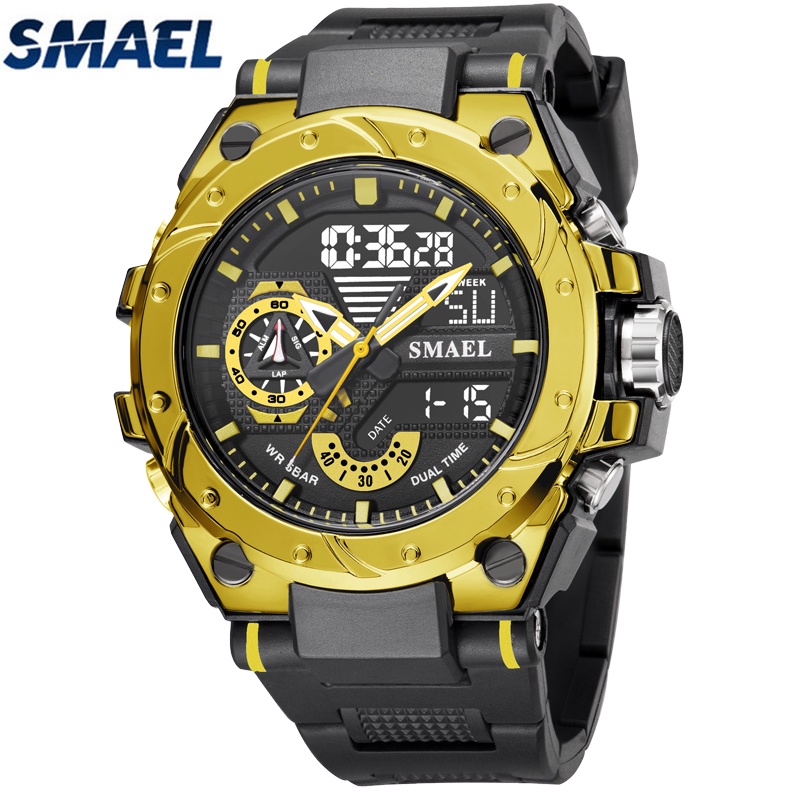 thumbnail image 2 of Skmei Men's Digital Watches Three Time Zones Led Chronograph Waterproof... 2 of 12