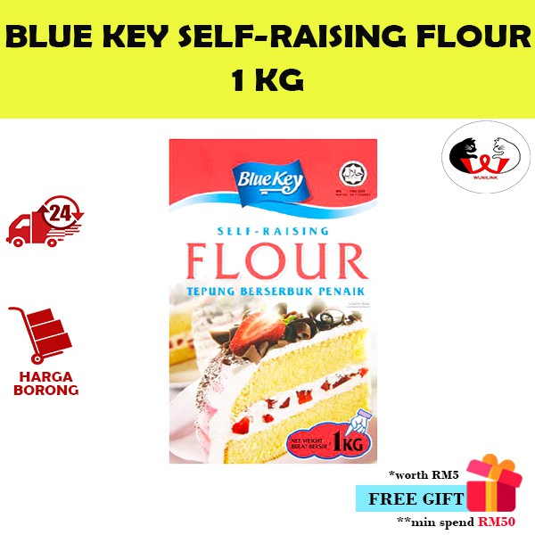 Blue Key Tepung Kek Naik Sendiri 1kg Self Raising Flour 1kg Bluekey