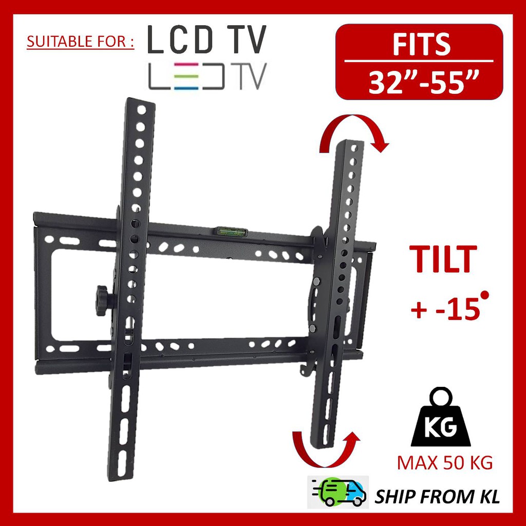 🔥FULL SET🔥32”-55” Tilt Adjustable Up & Down Flat Panel LED LCD TV Wall