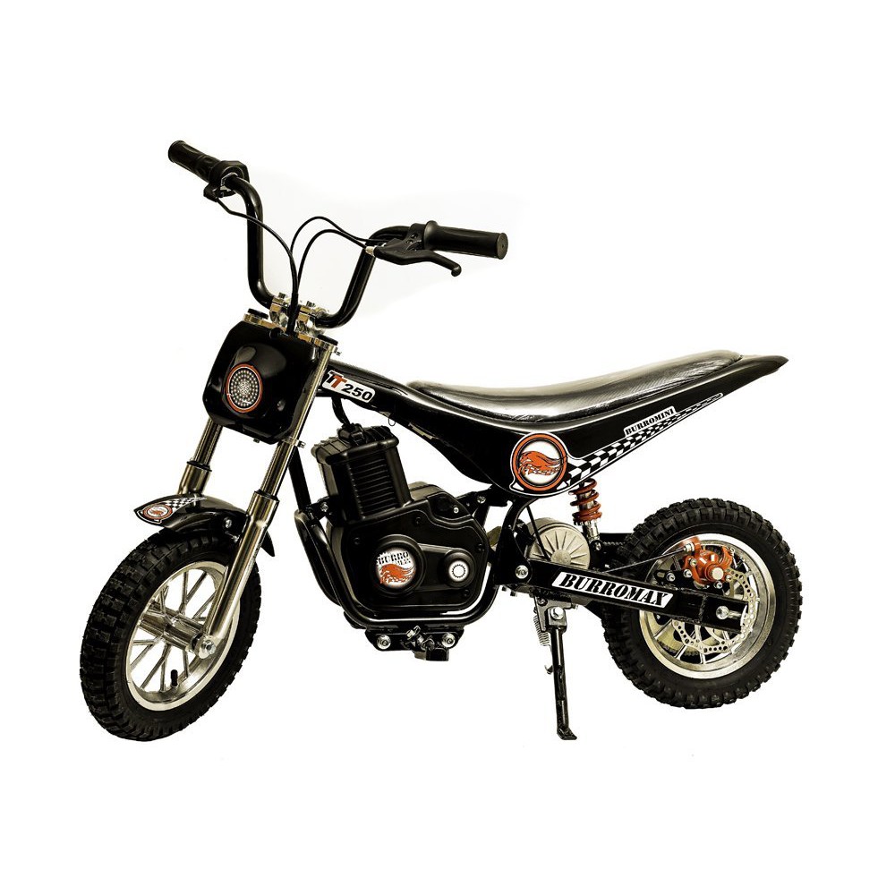 Burromax Black TT250 Electric Motorcycle Dirt Bike for Kids Fast and