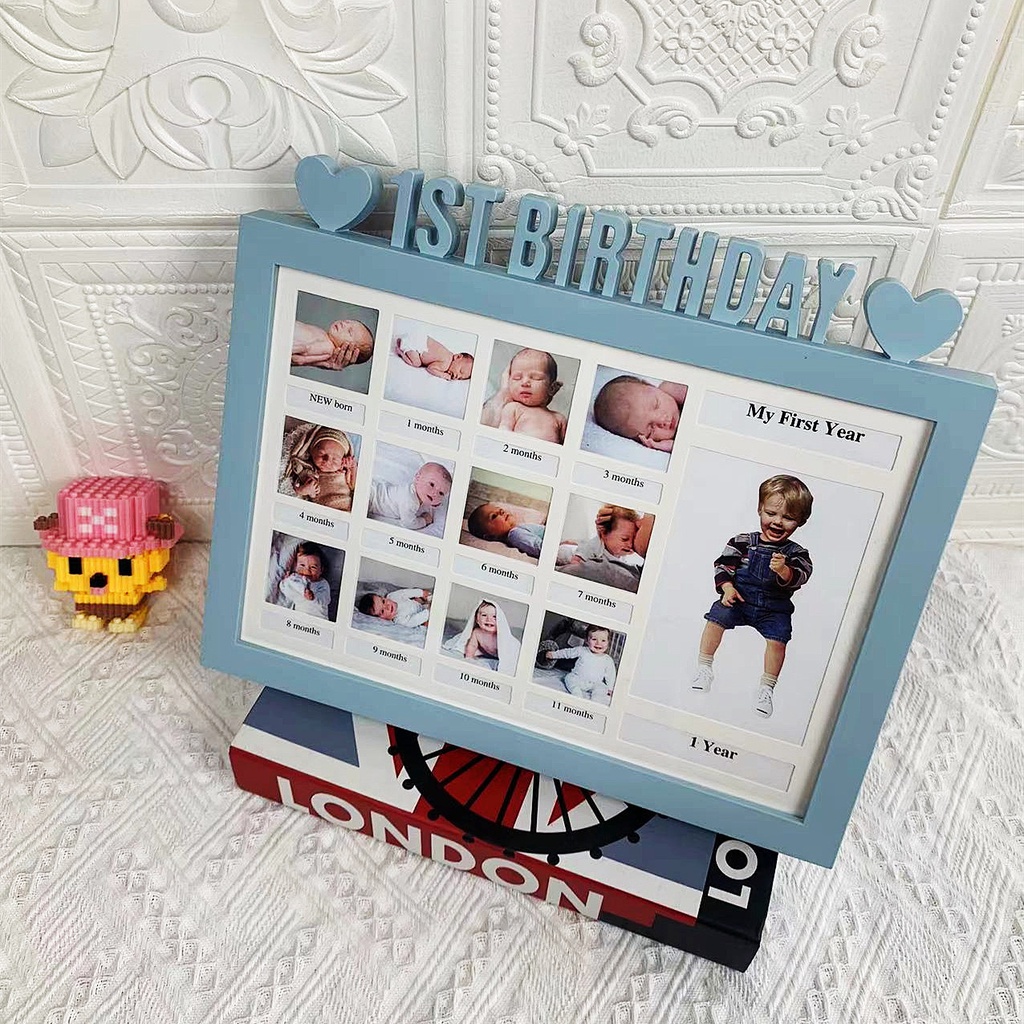 MY FIRST YEAR Baby Creative 12th Long Recording Photo Frame Birthday ...