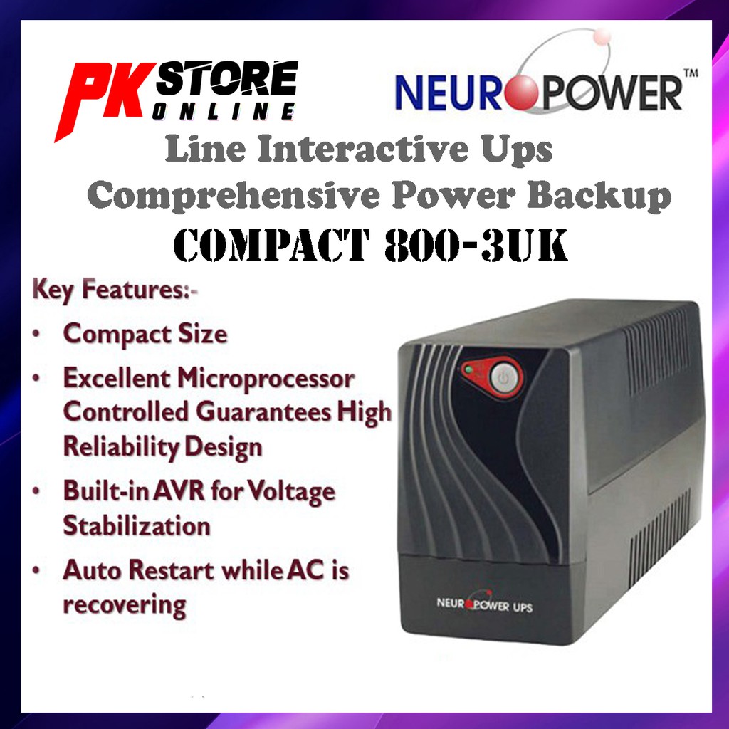 NEUROPOWER COMPACT 800-3UK UPS | Shopee Malaysia