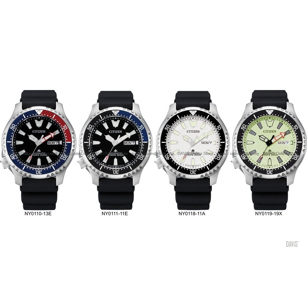 CITIZEN Asia Limited Promaster NY0110 13E NY0111 11E NY0118 11A NY0119 19X Fugu Diver Automatic Date Date Original Shopee Malaysia