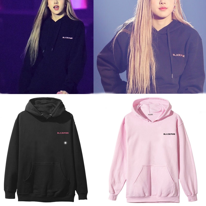 KPOP BLACKPINK Concert Sweater Unisex Long Sleeve ROSE Cap Hoodie