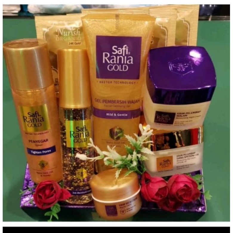 SAFI RANIA GOLD SET SIANG DAN MALAM HANTARAN/HAMPERS | Shopee Malaysia