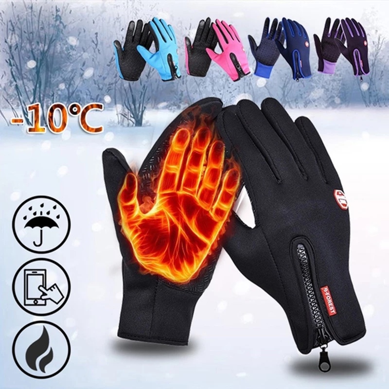 AK Winter Reithandschuhe Wasserdicht – Winddicht, Mit Touch-PU Für Smartphones, Thinsulate-Futter