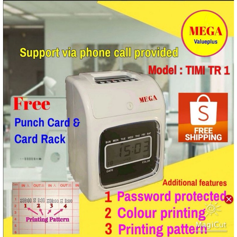 Time Recorder / Punch Card Machine / Time Recorder Machine / Punch Card