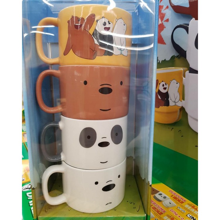 Darlie We Bare Bear Mugs 4 Mugs 1 set(need to purchase TWO items from