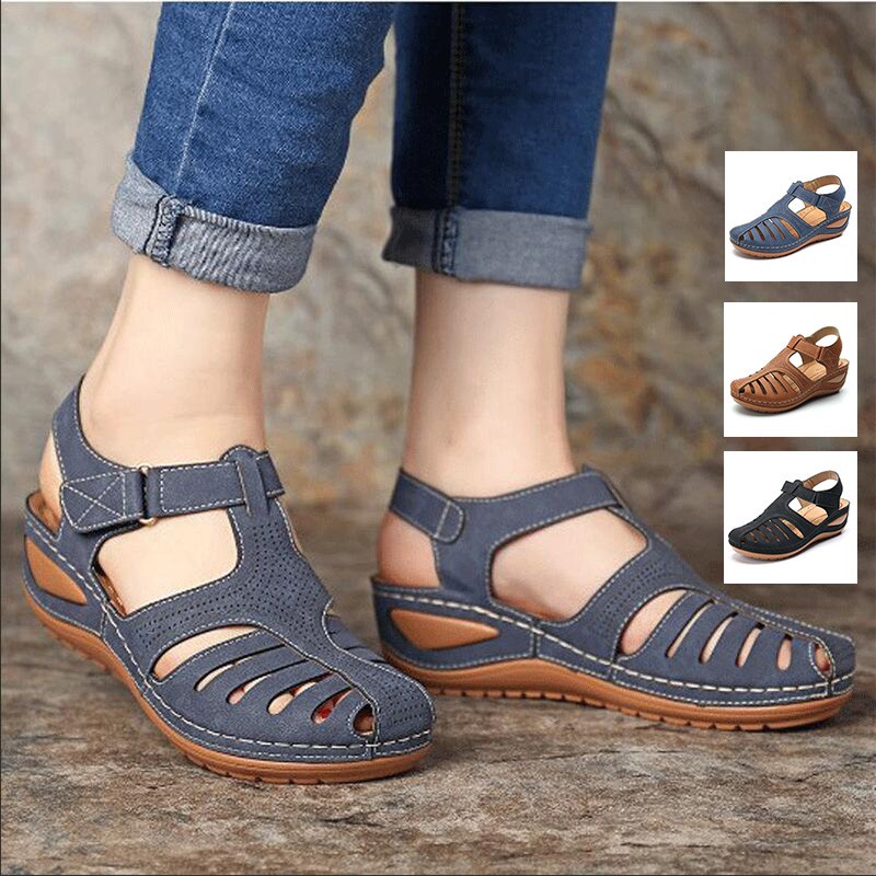 kasut bata wanita sendal perempuan bata comfit women sandals scholl women shoes sandals Sandals Women Summer New Style Toe Cap Roman Mid Heel Thick Heeled Anti Slip Sneak Shopee Malaysia