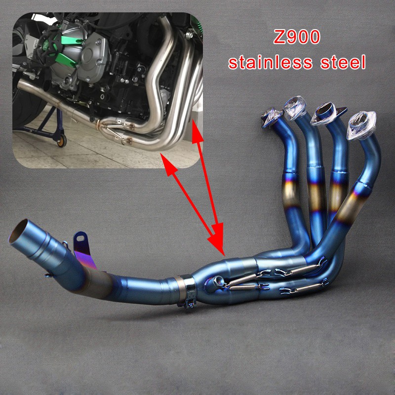 Z900 Motorcycle 304 Stainess Steel Exhaust Muffler Pipe