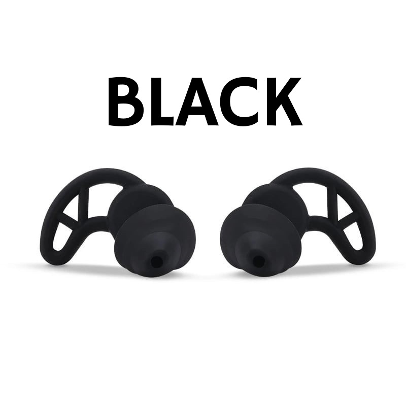 (1 PAIR) Anti Noise Foam Cone Ear Plugs Soft Silicone For Sleeping