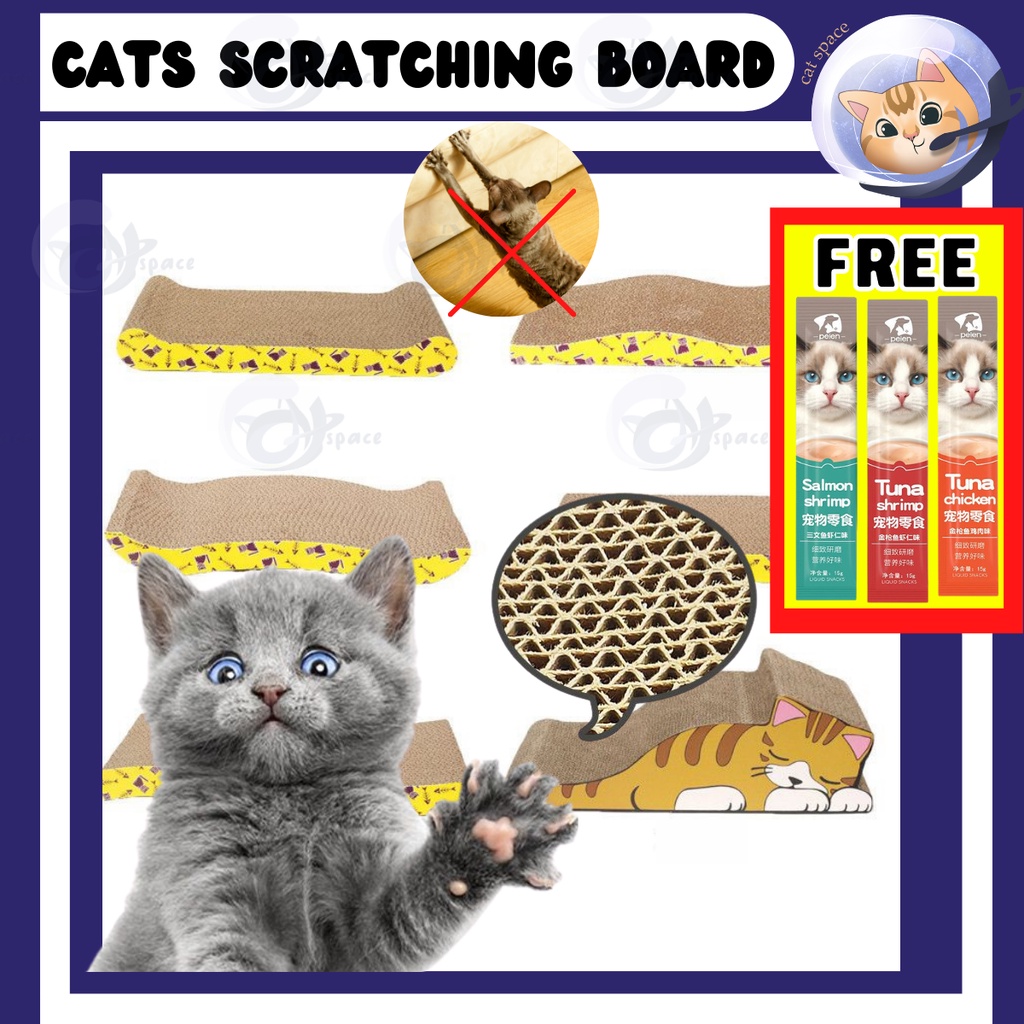 【READY STOCK】Cat Scratch Board Cat Scratcher Cat Scratching Corrugated