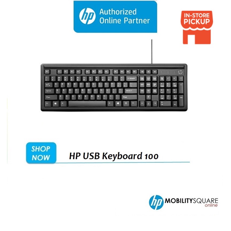Hp Usb Keyboard 100 2un30aa Shopee Malaysia