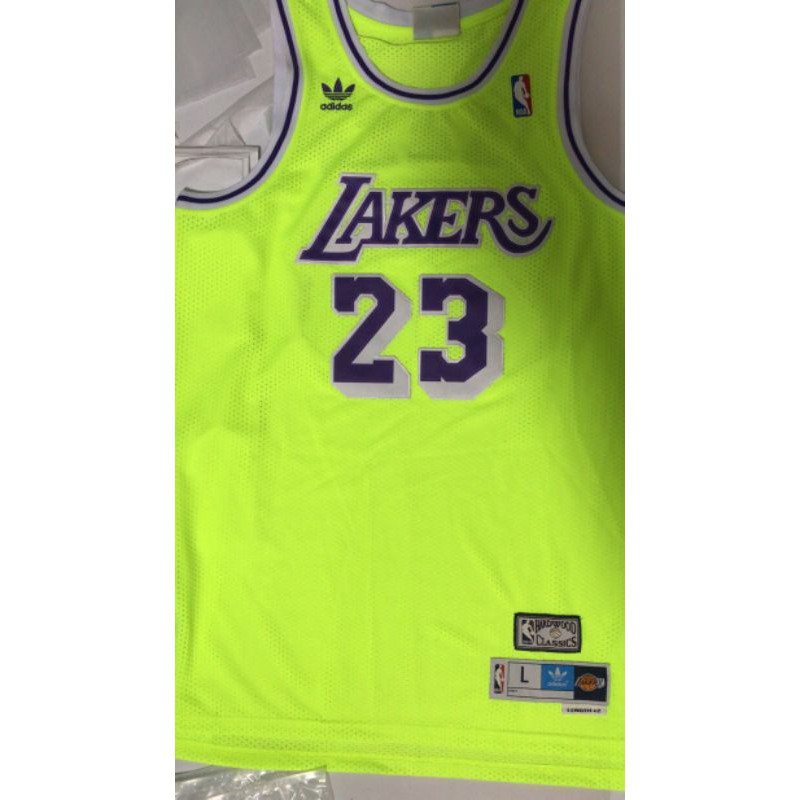 Yellow and green lakers jersey top