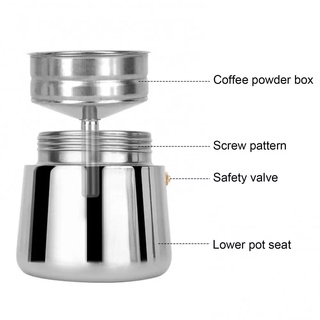 (Ready Stock)Espresso Coffee Moka Pots Coffee Maker Stainless Steel ...