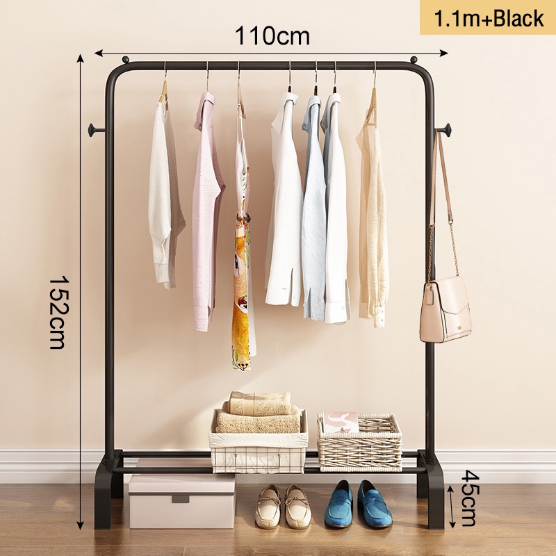 HM 150cm Strong Steel Structure Portable Clothes Hanging Drying Rack ...