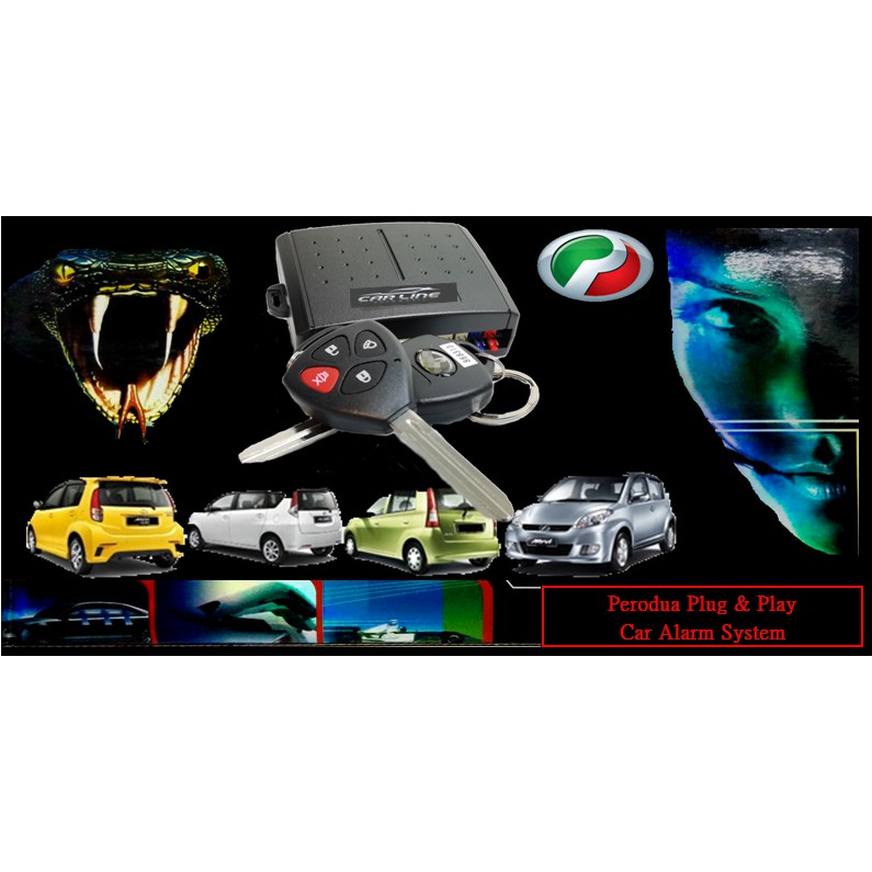 LEON Perodua Myvi Viva Alza Plug and Play Full Set Car Alarm System