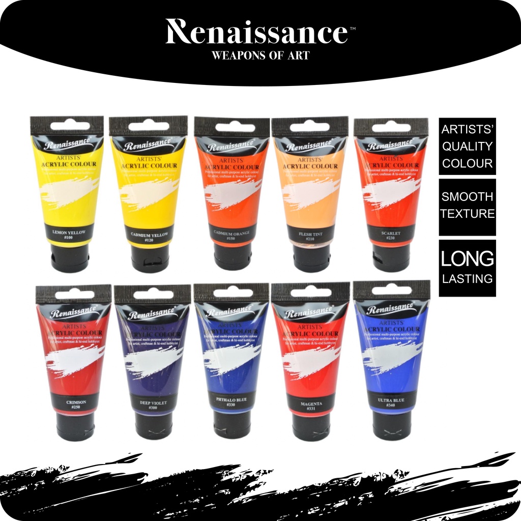 Renaissance Acrylic Colour 75ml | Shopee Malaysia
