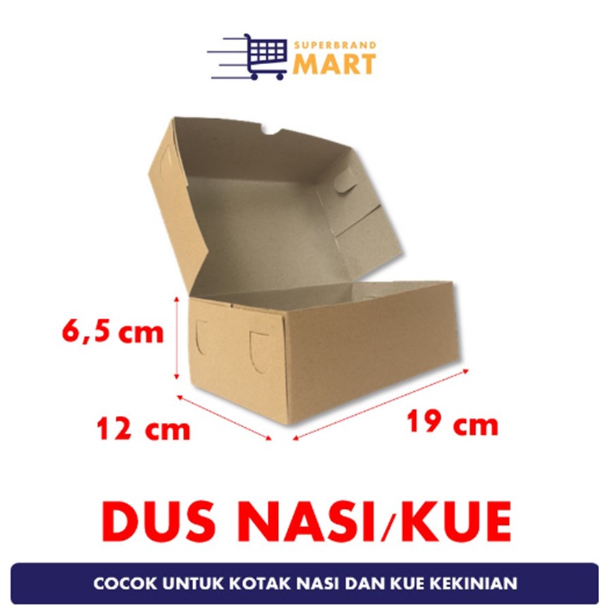 Deep Laminated Kraft Catering Rice Lunch Box 19x12x6.5cm Brown Rice ...