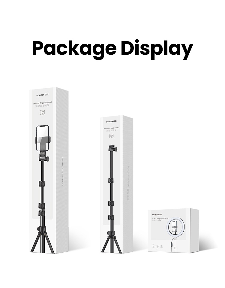 UGREEN Tripod for Gopro iPhone Samsung Xiaomi Huawei Foldable Aluminum ...