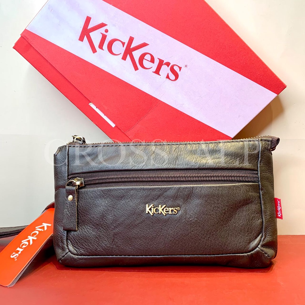 Kickers Clutch Bag Original Genuine Leather Male Female 88585 Shopee