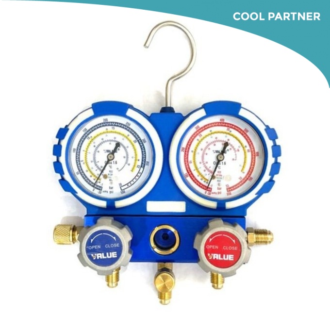 VALUE Dual Manifold Gauge Anti-Collision Series VMG-2-R32-B (R32, R410a ...