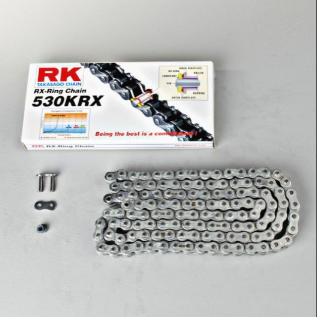 RK 520 KRX X-RING Chain 120L/ 525 KRX/ 530 KRX - 120L RX-RING RK CHAIN ...