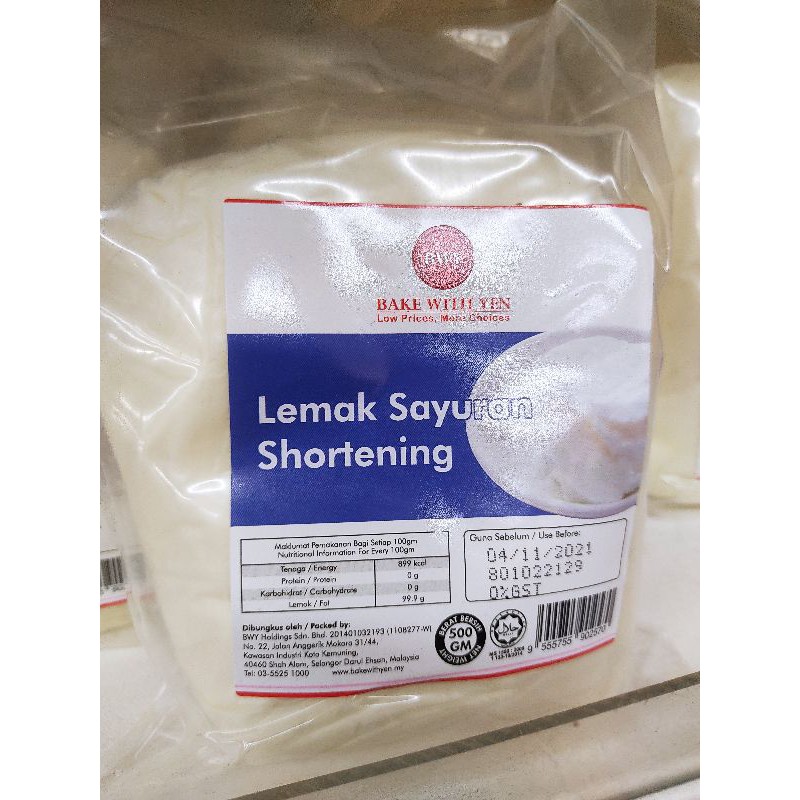 Shortening / Lemak Sayuran Halal 500g Shopee Malaysia