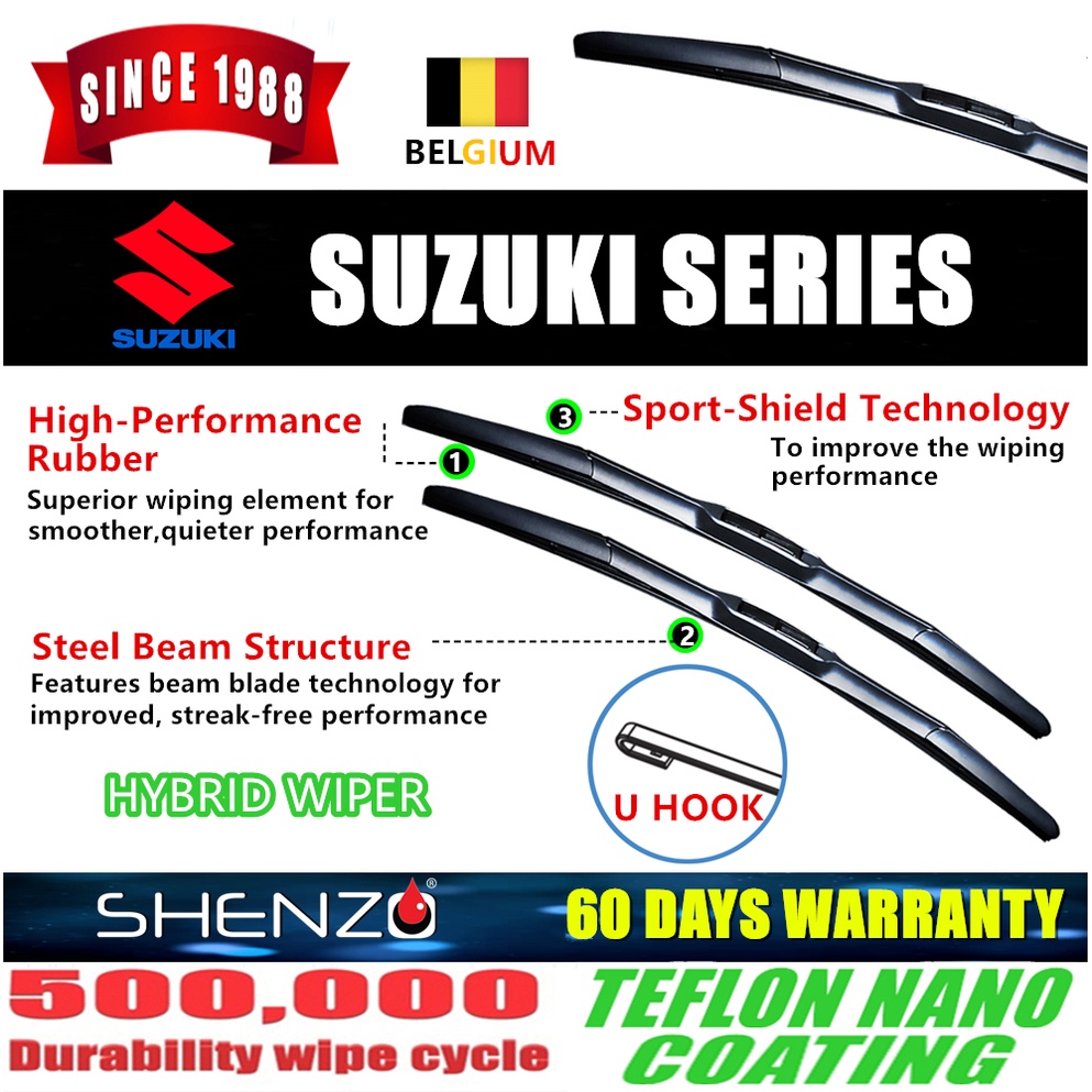 Suzuki wiper blade Swift Alto APV ERV Grand Vitara SX4 Kizashi Shopee Malaysia